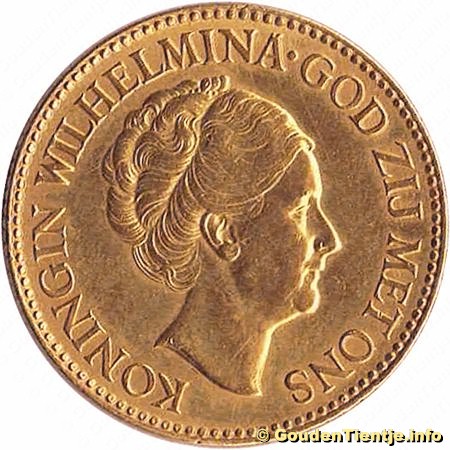 10 gulden 1933 - Wilhelmina | GoudenTientje.info